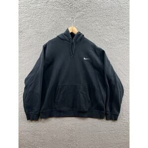 Nike Black Pullover Hoodie with White Swoosh